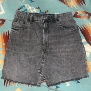 Zara Gray Denim Skirt